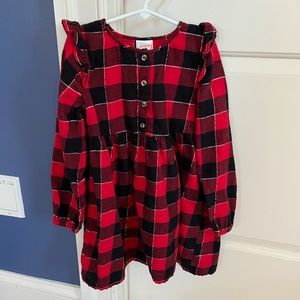 Girls jumping beans flannel dress, size 7